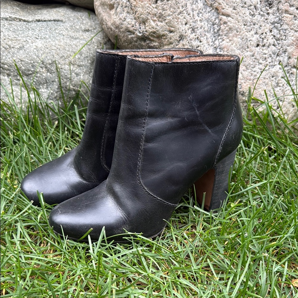 Madewell Black Leather Ankle Boots